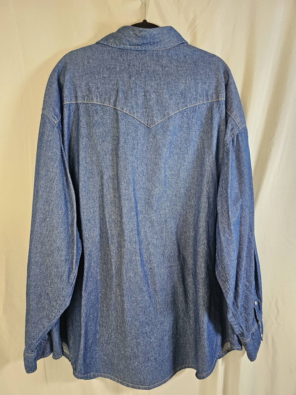 Big Mac Pearl Snap Denim Shirt Mens 4XL Cowboy Work Wear VTG USA Made 1993 - Picture 2 of 10